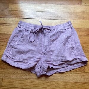 Lou & Grey Lavender Linen Size Small Shorts‎